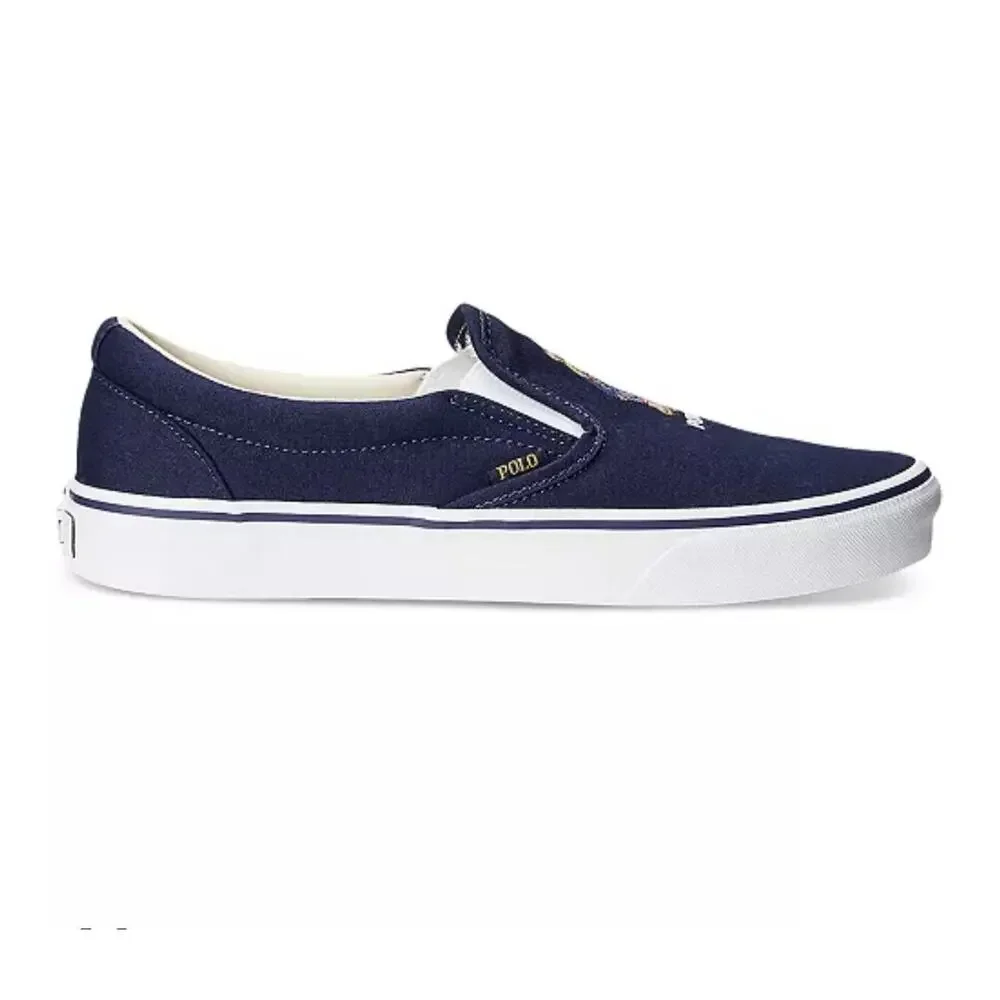 NEW❤️POLO RALPH LAUREN Men's Keaton Polo Bear Slip-On Sneaker shoes sz14